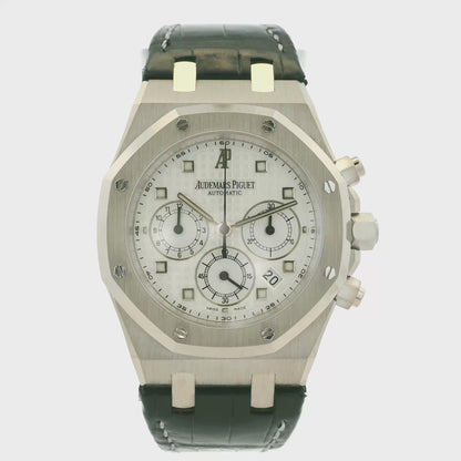 Audemars Piguet 26022BC 39mm Royal Oak Chronograph on Black Leather Watch