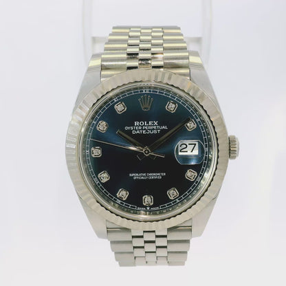 Rolex 126334 Oyster Perpetual Datejust Stainless Steel 41mm Blue Dial Watch