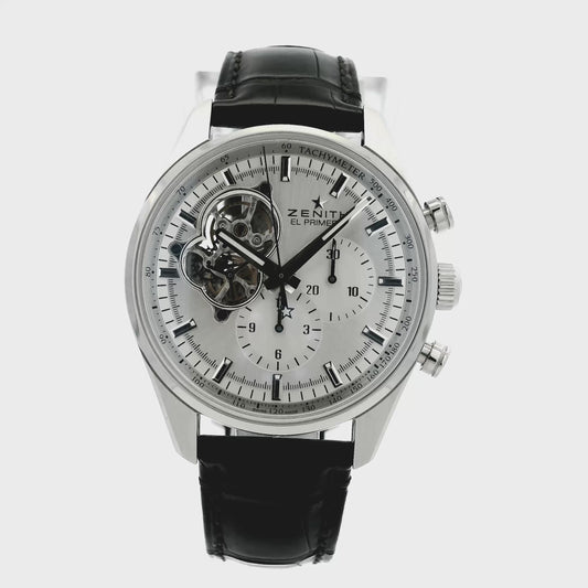 Zenith El Primero Chronomaster 03.2040 Silver Quarter Skeletonized Dial Watch