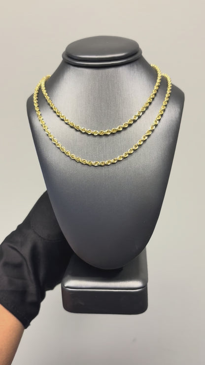 14k Yellow Gold Rope Necklace