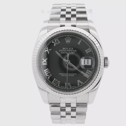 Rolex 116234 Datejust 36mm With Fluted Bezel on Jubilee Bracelet Watch
