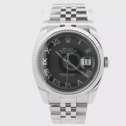 Rolex 116234 Datejust 36mm With Fluted Bezel on Jubilee Bracelet Watch