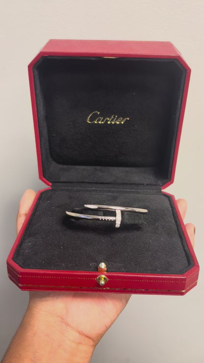 Cartier 18k White Gold Juste Un Clou (Nail) Bangle