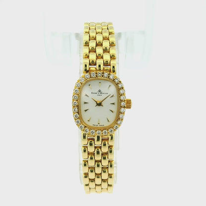 Baume and Mercier 18k Yellow Gold Diamond Watch