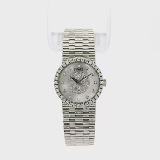 Piaget 9706G2 18k White Gold Mother of Pearl Dial Watch