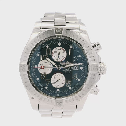 Breitling A1337011/C792 Stainless Steel with Blue Chrono Dial Watch