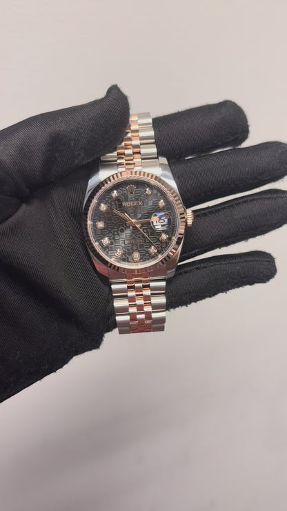 Rolex 116233 Datejust Two Tone Silver Dial Watch