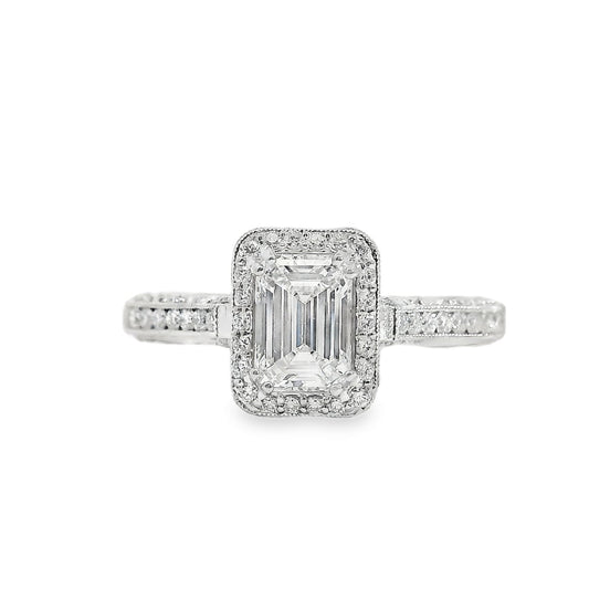 18k White Gold GIA Certified 1.01ct Diamond Engagement Ring