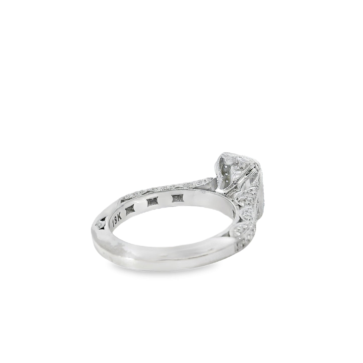 18k White Gold GIA Certified 1.01ct Diamond Engagement Ring