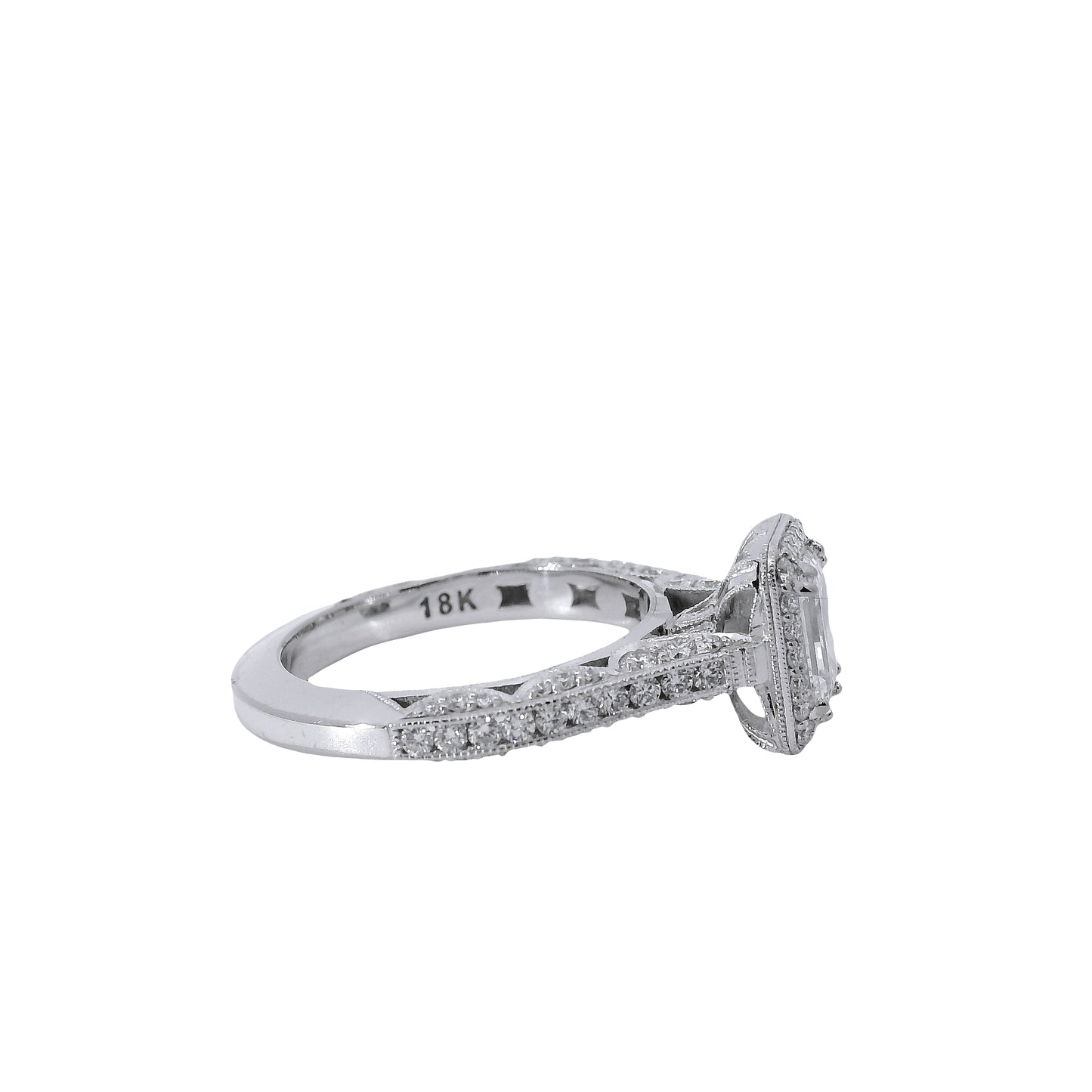 18k White Gold GIA Certified 1.01ct Diamond Engagement Ring