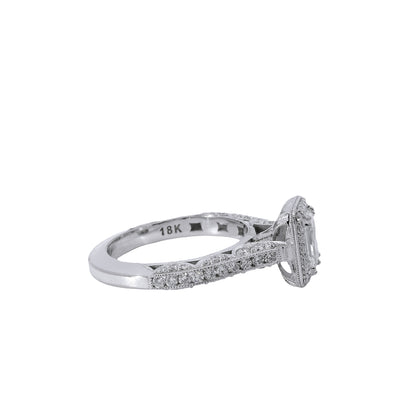 18k White Gold GIA Certified 1.01ct Diamond Engagement Ring
