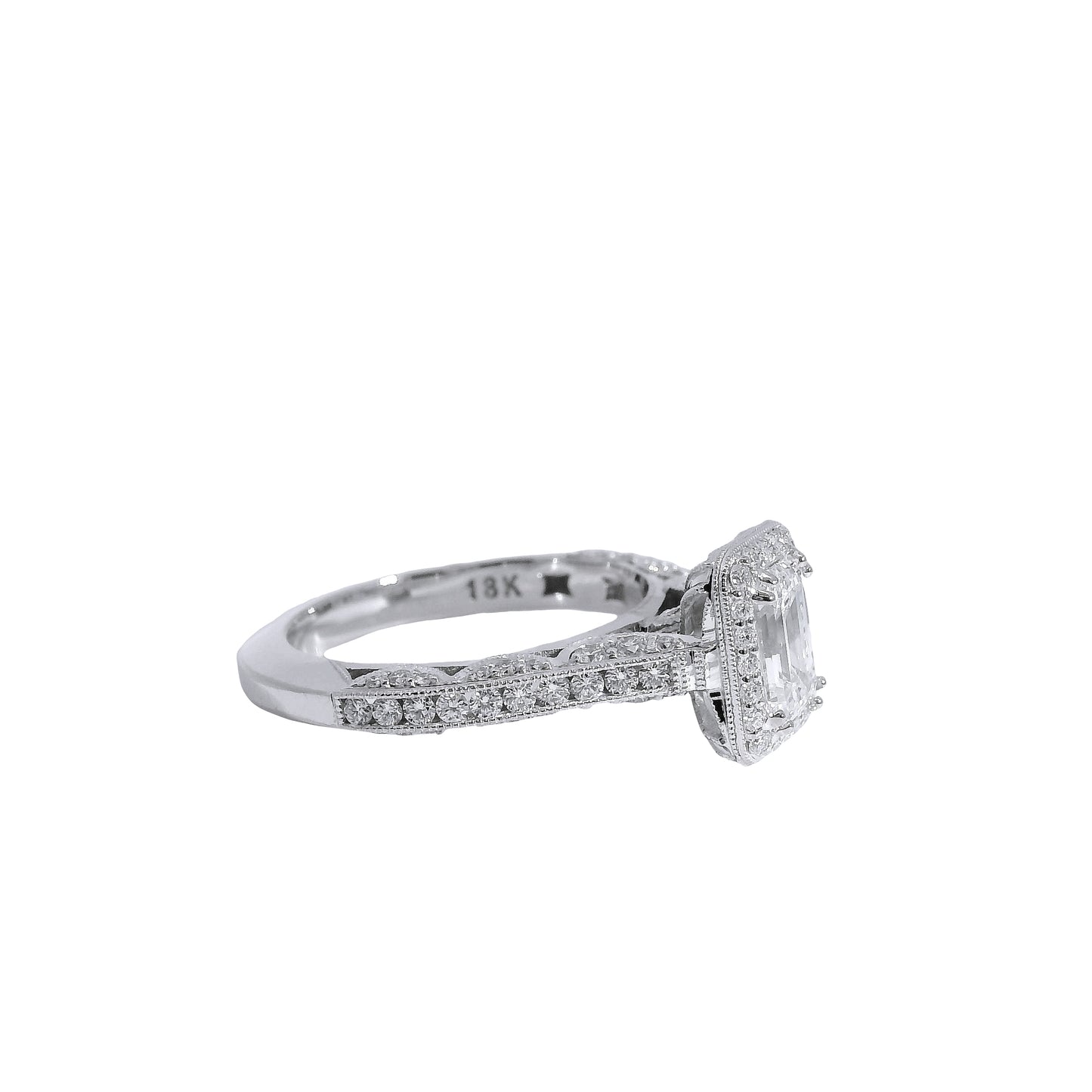 18k White Gold GIA Certified 1.01ct Diamond Engagement Ring