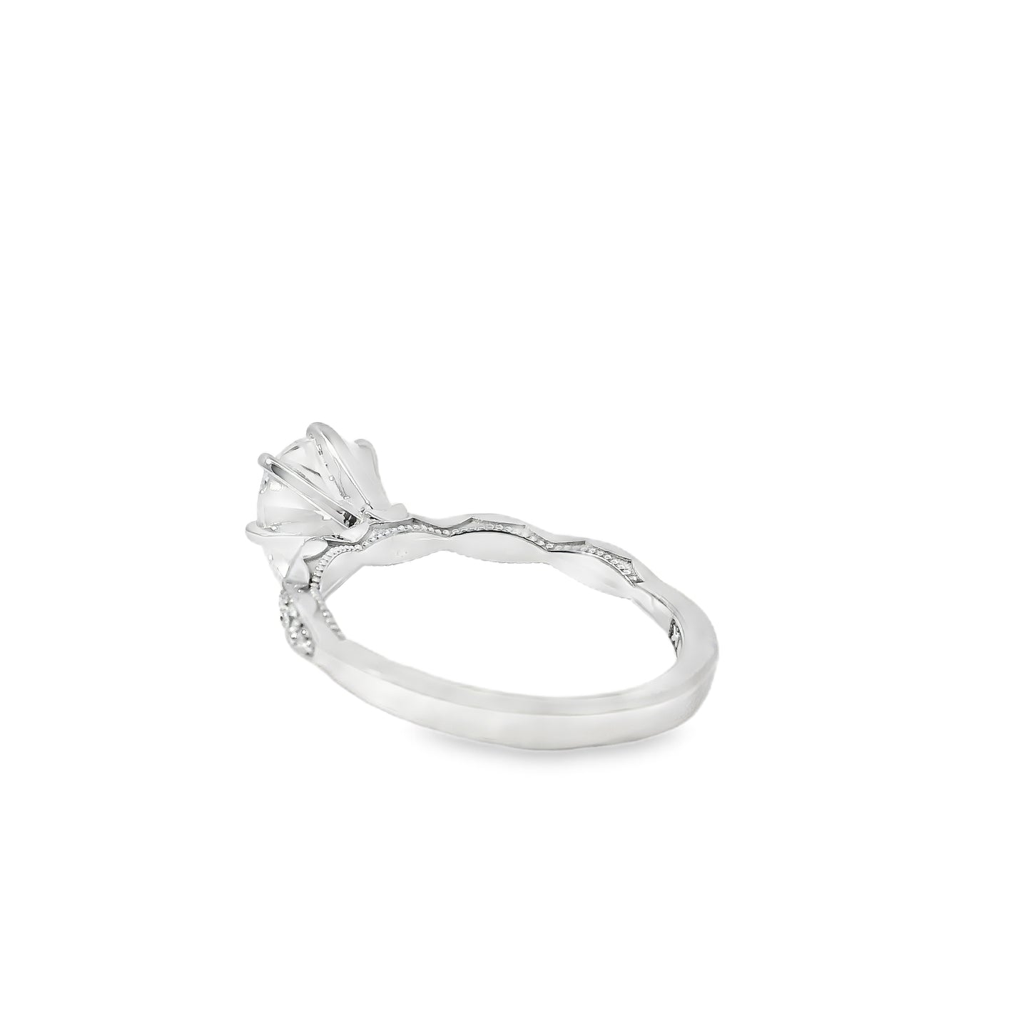 18k White Gold GIA Certified 1.71ct Pear Cut Diamond Engagement Ring