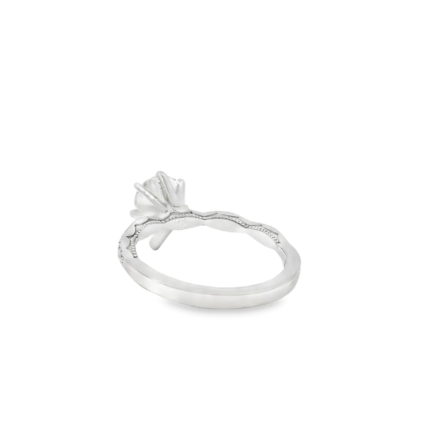 18k White Gold GIA Certified 1.71ct Pear Cut Diamond Engagement Ring