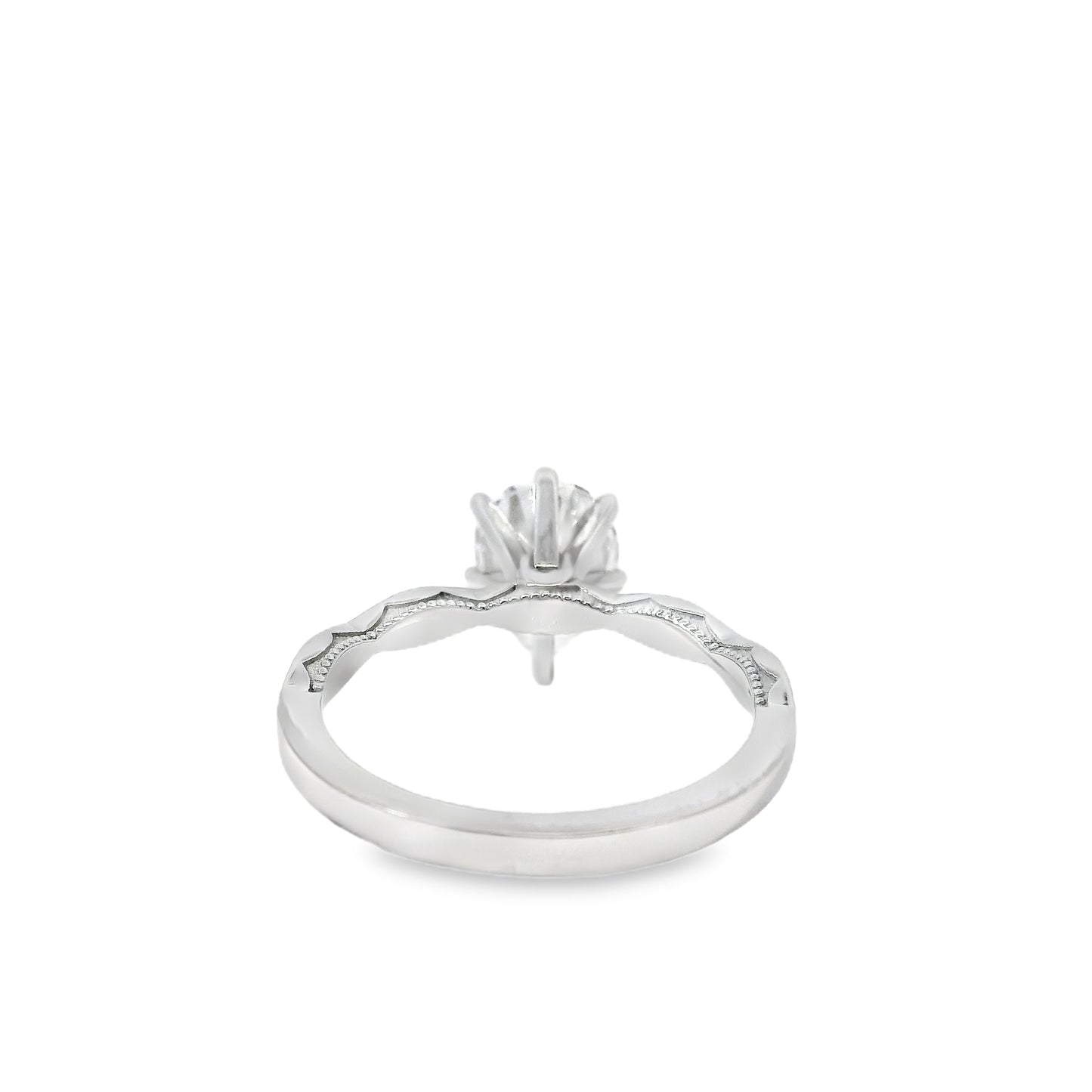 18k White Gold GIA Certified 1.71ct Pear Cut Diamond Engagement Ring