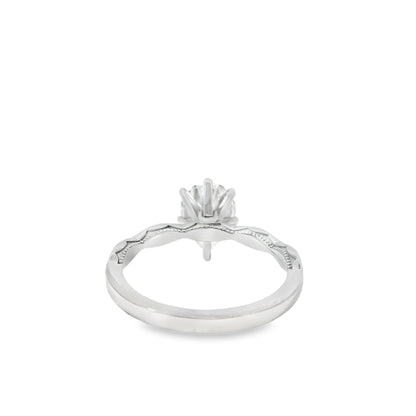 18k White Gold GIA Certified 1.71ct Pear Cut Diamond Engagement Ring