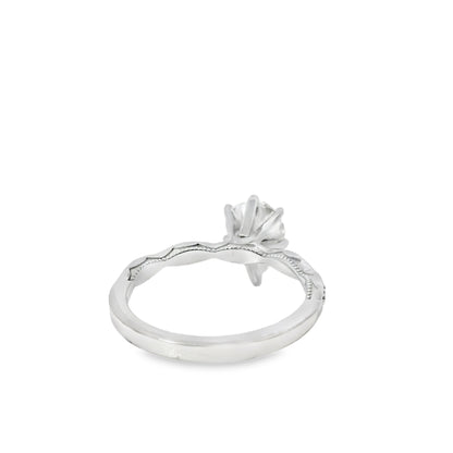 18k White Gold GIA Certified 1.71ct Pear Cut Diamond Engagement Ring