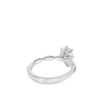 18k White Gold GIA Certified 1.71ct Pear Cut Diamond Engagement Ring