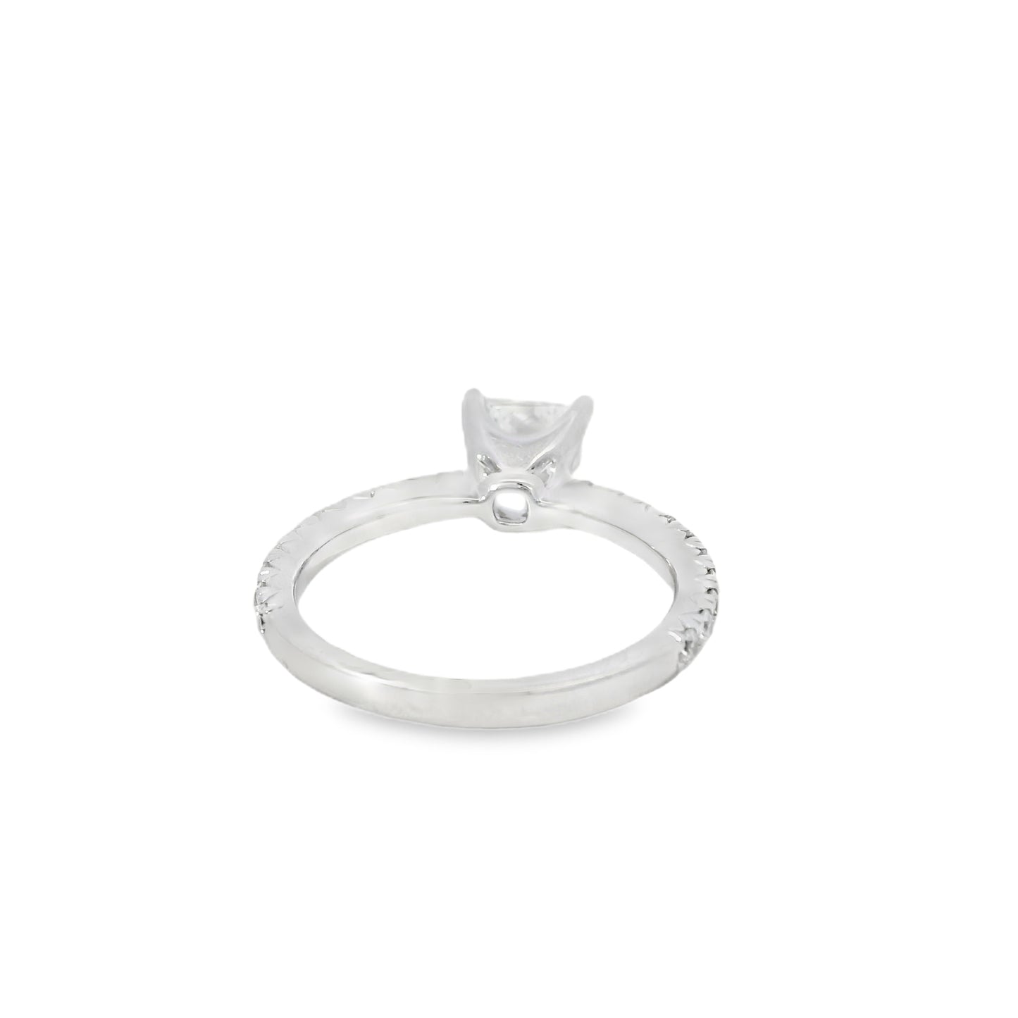 18k White Gold 1.93ctw Princess Cut Diamond Engagement Ring