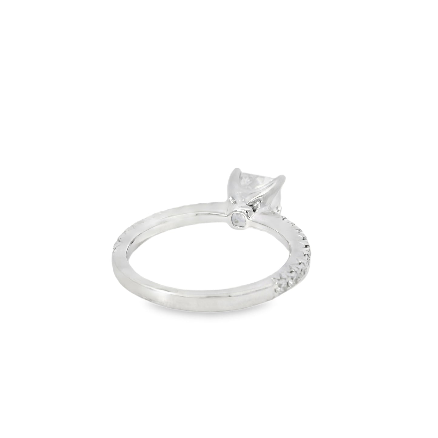18k White Gold 1.93ctw Princess Cut Diamond Engagement Ring