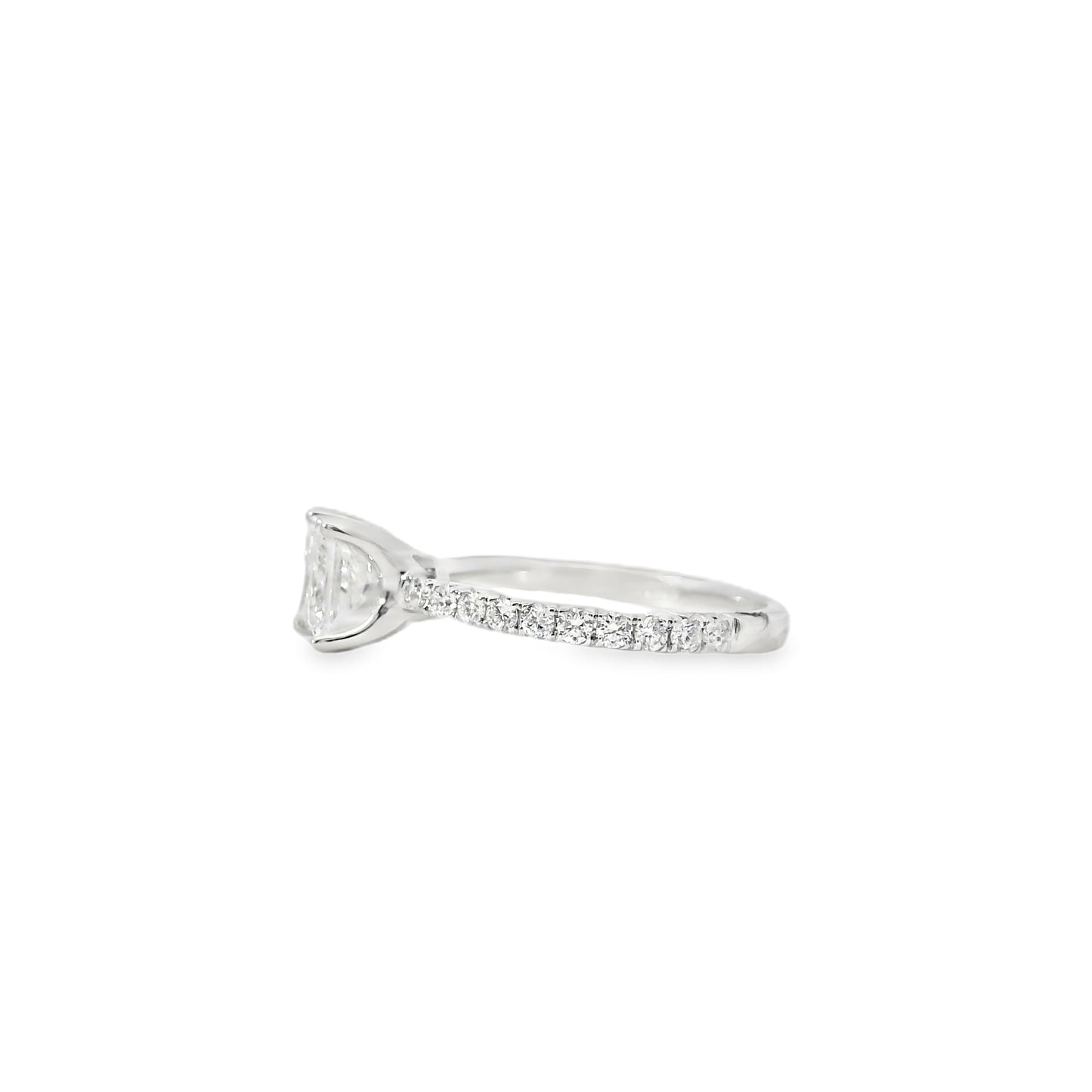 18k White Gold 1.93ctw Princess Cut Diamond Engagement Ring