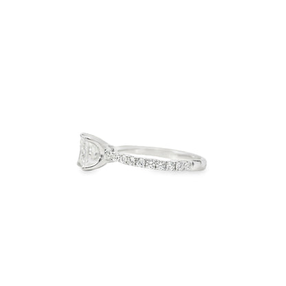 18k White Gold 1.93ctw Princess Cut Diamond Engagement Ring