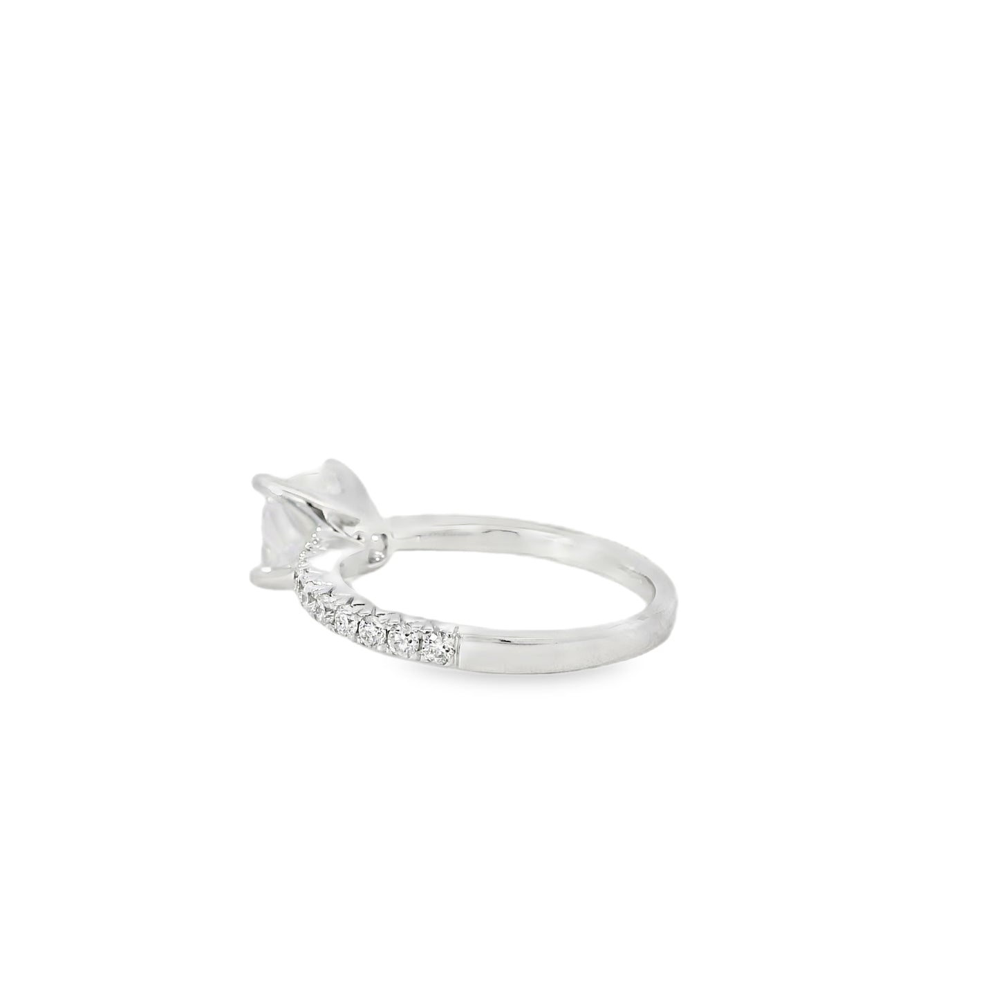 18k White Gold 1.93ctw Princess Cut Diamond Engagement Ring