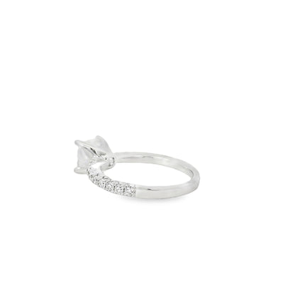 18k White Gold 1.93ctw Princess Cut Diamond Engagement Ring