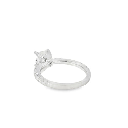 18k White Gold 1.93ctw Princess Cut Diamond Engagement Ring