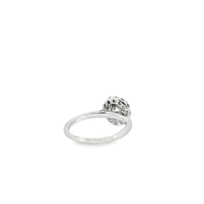 14k White Gold GIA Certified 1.02ct Round Brilliant Cut Diamond Engagement Ring