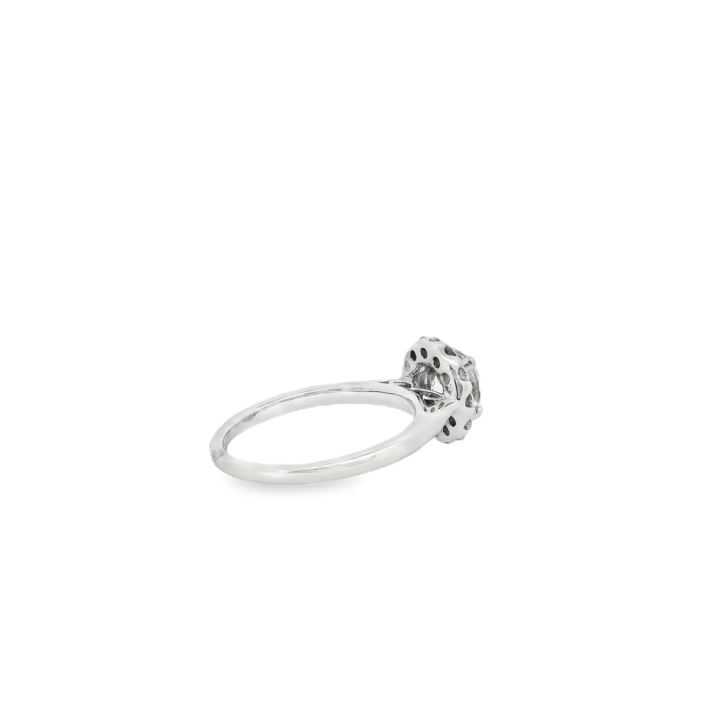 14k White Gold GIA Certified 1.02ct Round Brilliant Cut Diamond Engagement Ring