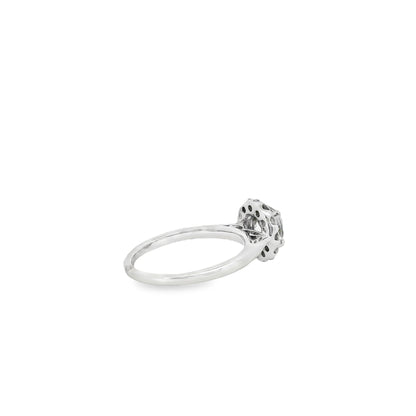 14k White Gold GIA Certified 1.02ct Round Brilliant Cut Diamond Engagement Ring