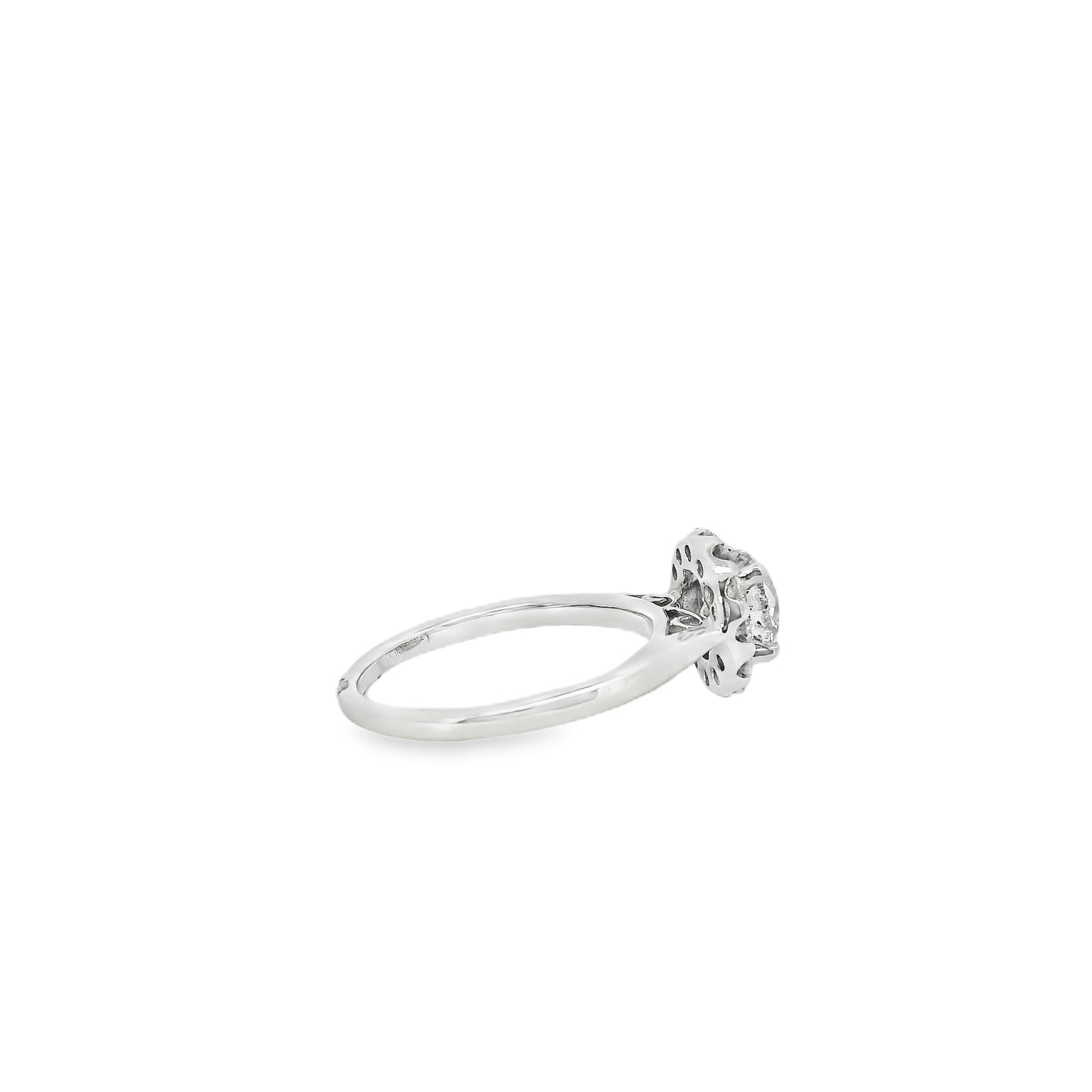 14k White Gold GIA Certified 1.02ct Round Brilliant Cut Diamond Engagement Ring