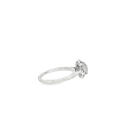 14k White Gold GIA Certified 1.02ct Round Brilliant Cut Diamond Engagement Ring
