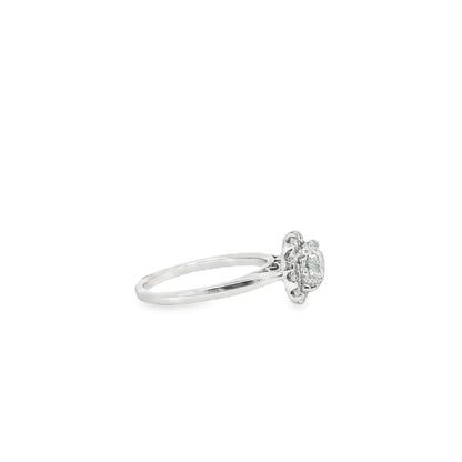 14k White Gold GIA Certified 1.02ct Round Brilliant Cut Diamond Engagement Ring