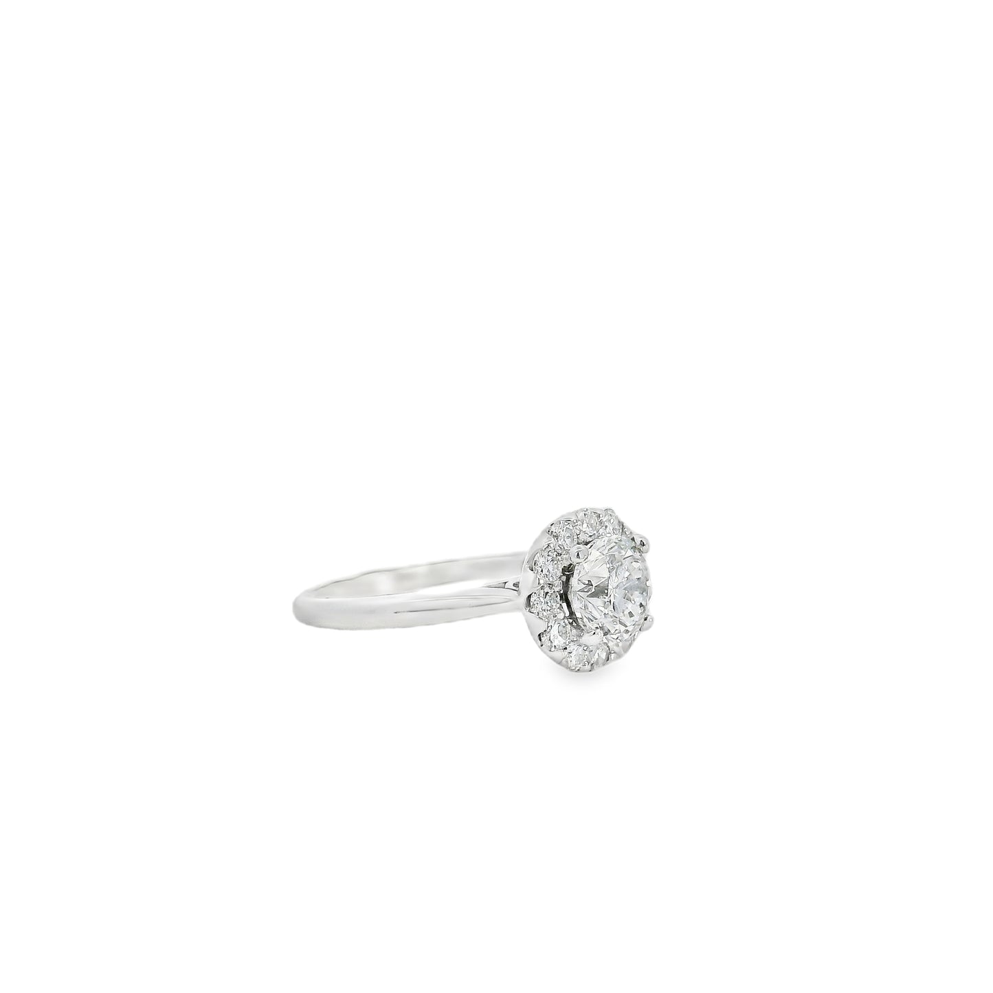 14k White Gold GIA Certified 1.02ct Round Brilliant Cut Diamond Engagement Ring