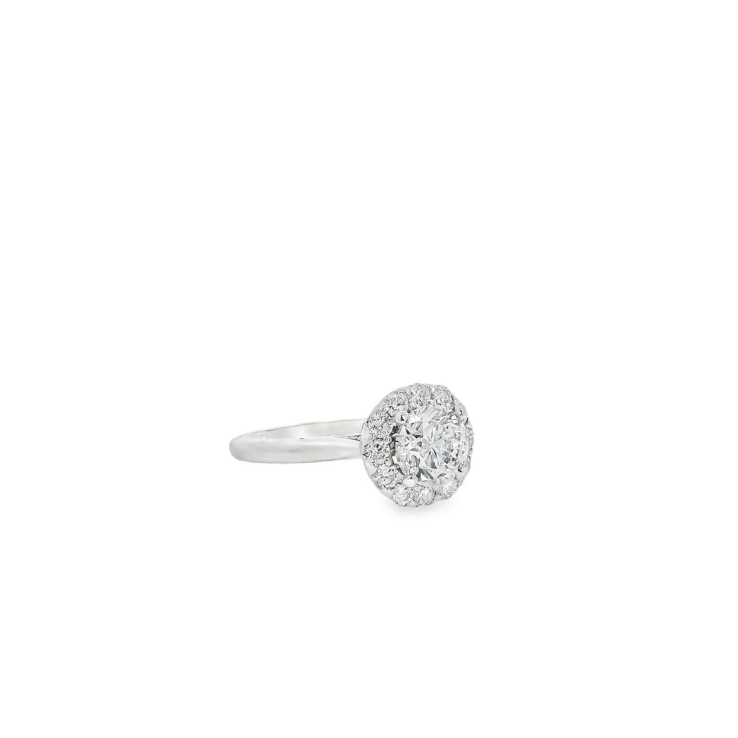 14k White Gold GIA Certified 1.02ct Round Brilliant Cut Diamond Engagement Ring
