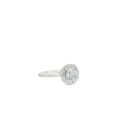 14k White Gold GIA Certified 1.02ct Round Brilliant Cut Diamond Engagement Ring