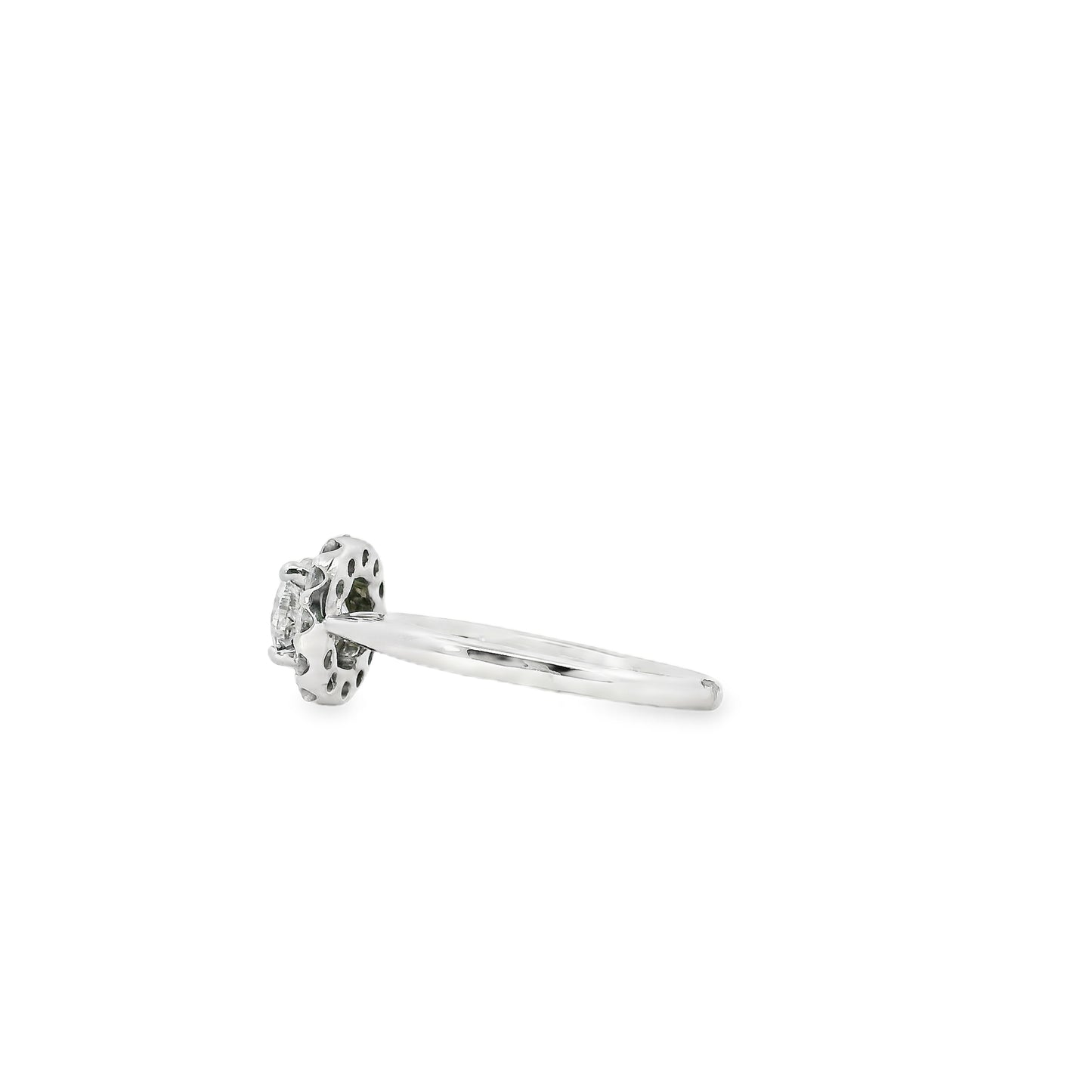 14k White Gold GIA Certified 1.02ct Round Brilliant Cut Diamond Engagement Ring