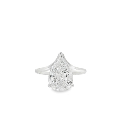 14k White Gold 2.88ct Pear Cut Diamond Engagement Ring