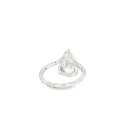 14k White Gold 2.88ct Pear Cut Diamond Engagement Ring