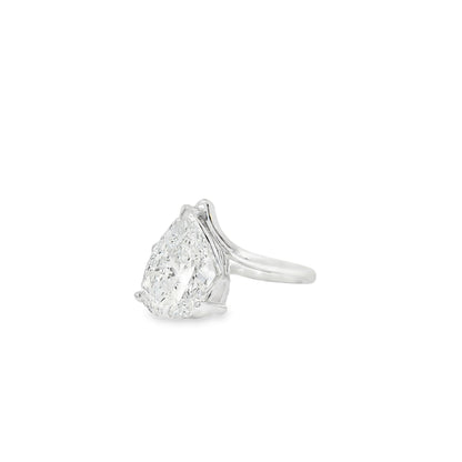 14k White Gold 2.88ct Pear Cut Diamond Engagement Ring