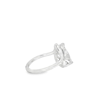 14k White Gold 2.88ct Pear Cut Diamond Engagement Ring
