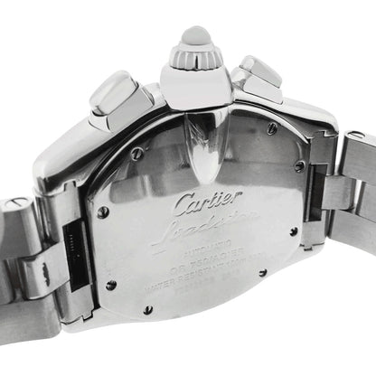 Cartier 2618 Roadster Stainless Steel Silver Chronograph Dial Watch