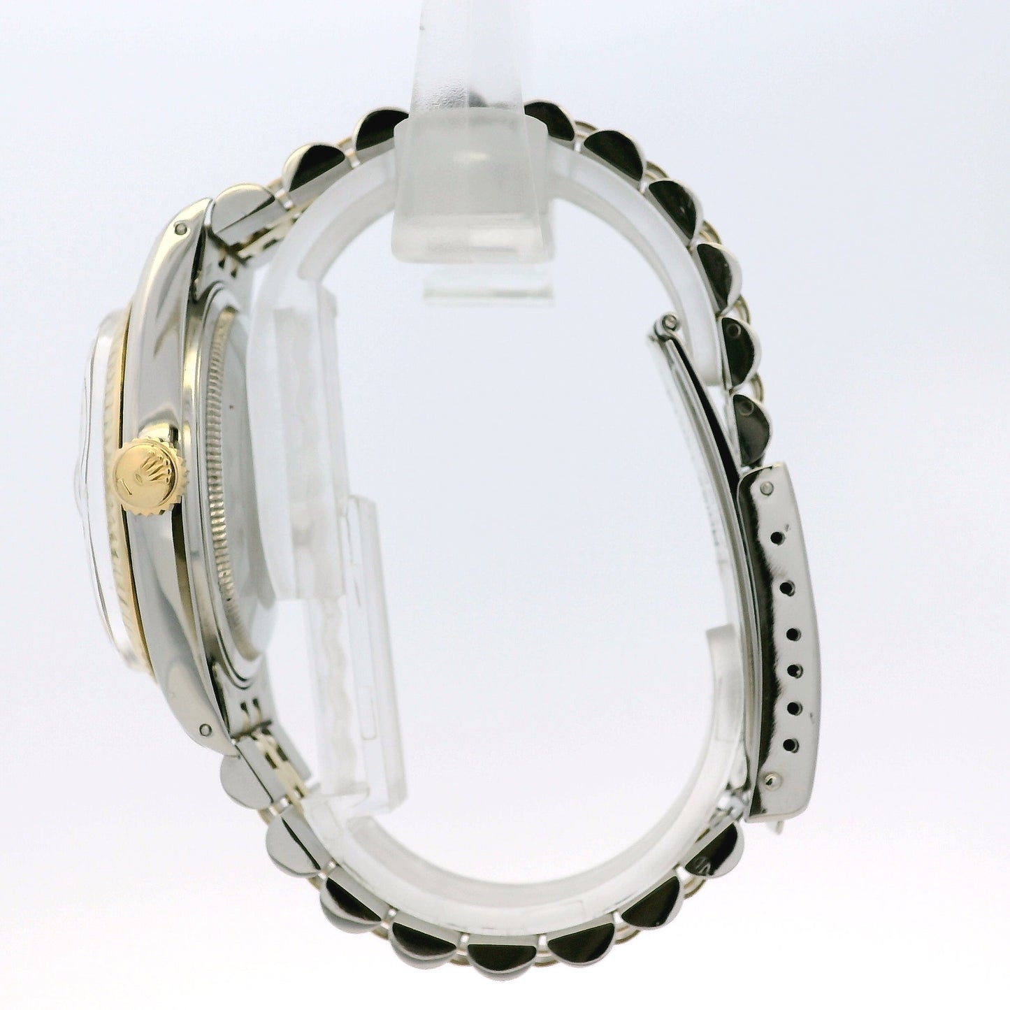 Rolex 16013 Datejust on Two Tone Jubilee and Champagne Dial Watch