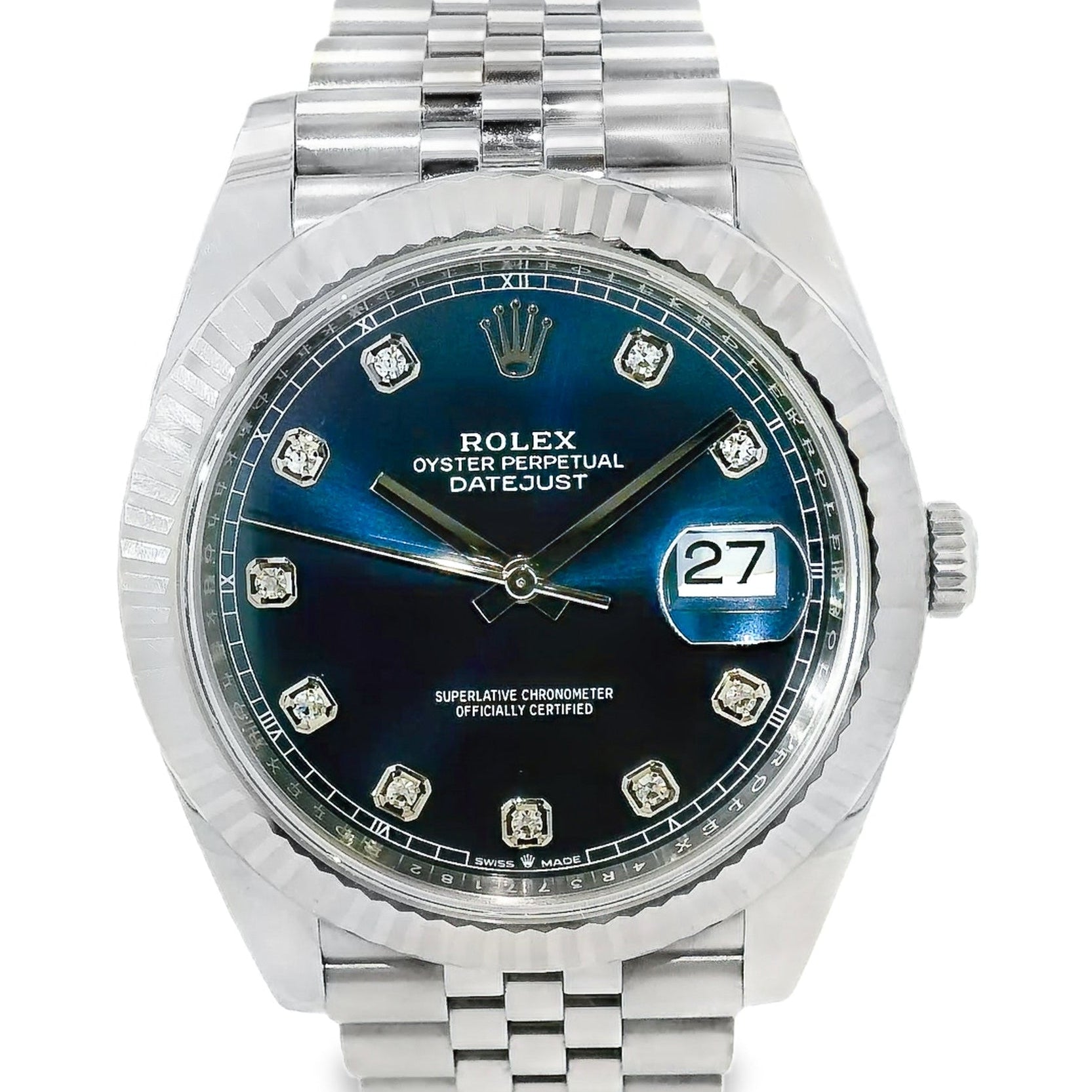 Rolex 126334 Oyster Perpetual Datejust Stainless Steel 41mm Blue Dial Watch
