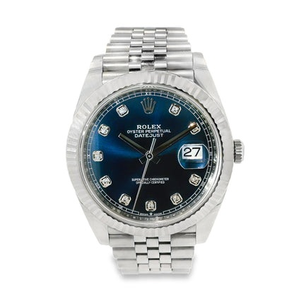 Rolex 126334 Oyster Perpetual Datejust Stainless Steel 41mm Blue Dial Watch