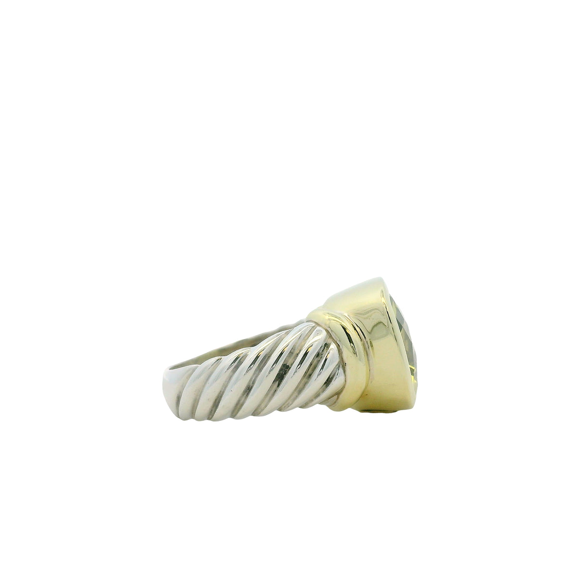 David Yurman 14k Yellow Gold & Sterling Silver Albion Lemon Citrine Ring — photo 10 of 12