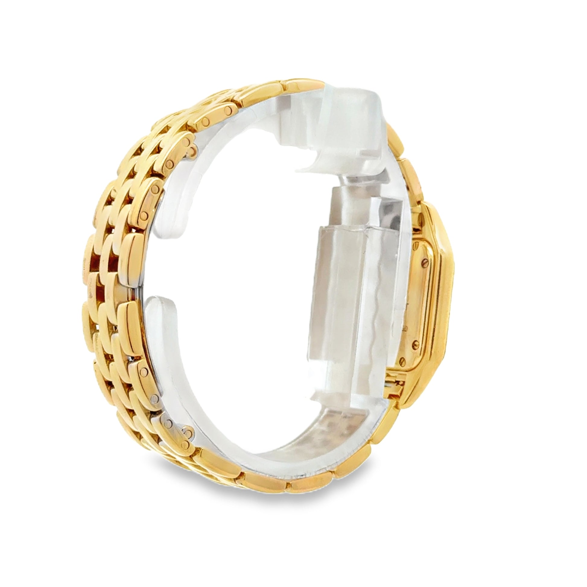 Cartier Mini Panthere 18k Yellow Gold Diamond Bezel Roman Numeral Watch — photo 10 of 13