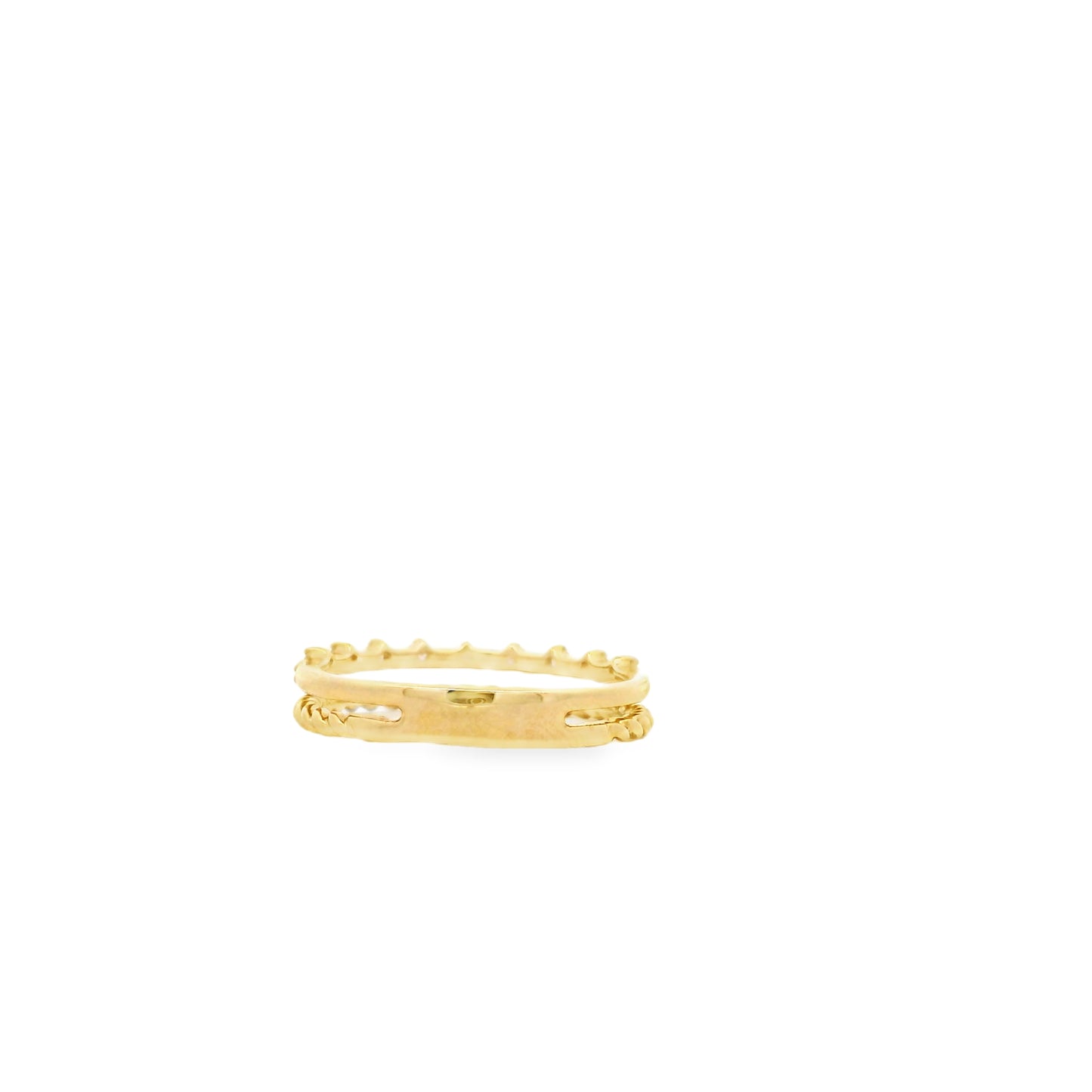 14k Yellow Gold 0.22ctw Round Brilliant Diamond Split Band Ring — photo 10 of 11